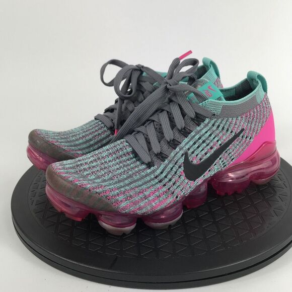 Nike Air VaporMax Flyknit 3 Gray/Pink Running Shoes CI7577-001 Women’s Size 6.5 - Picture 1 of 12